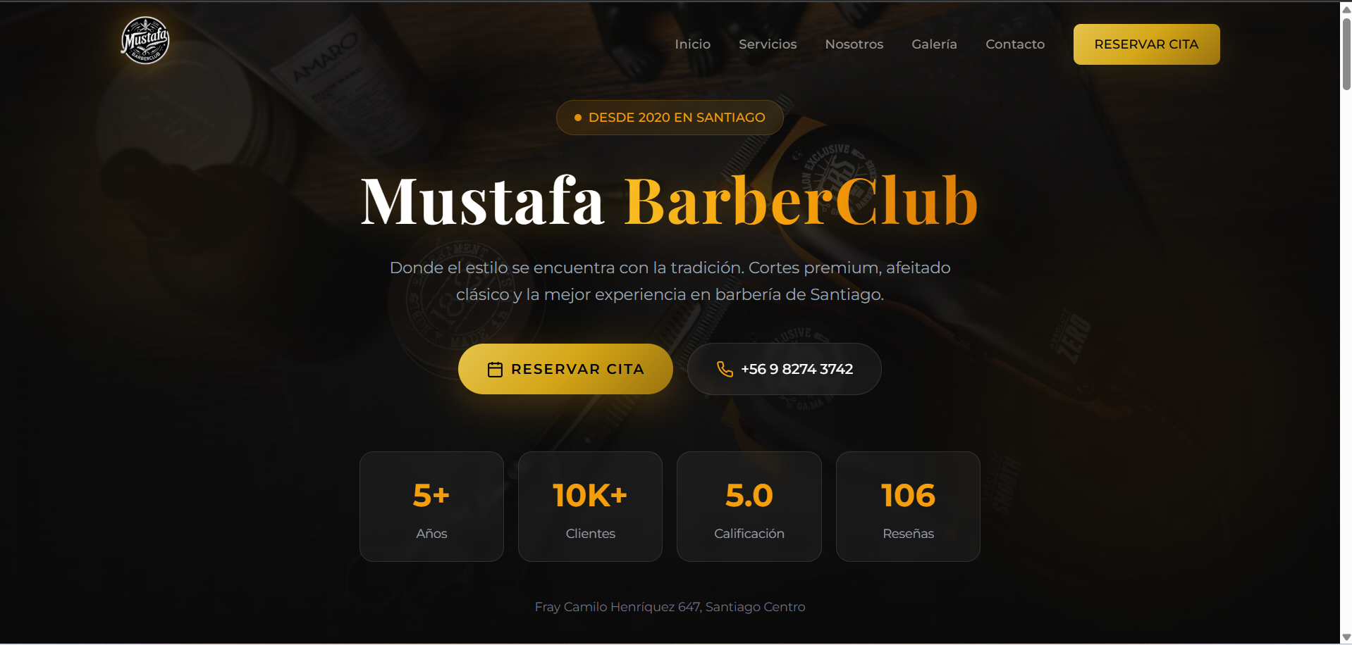 Sitio Web Barbería Mustafa